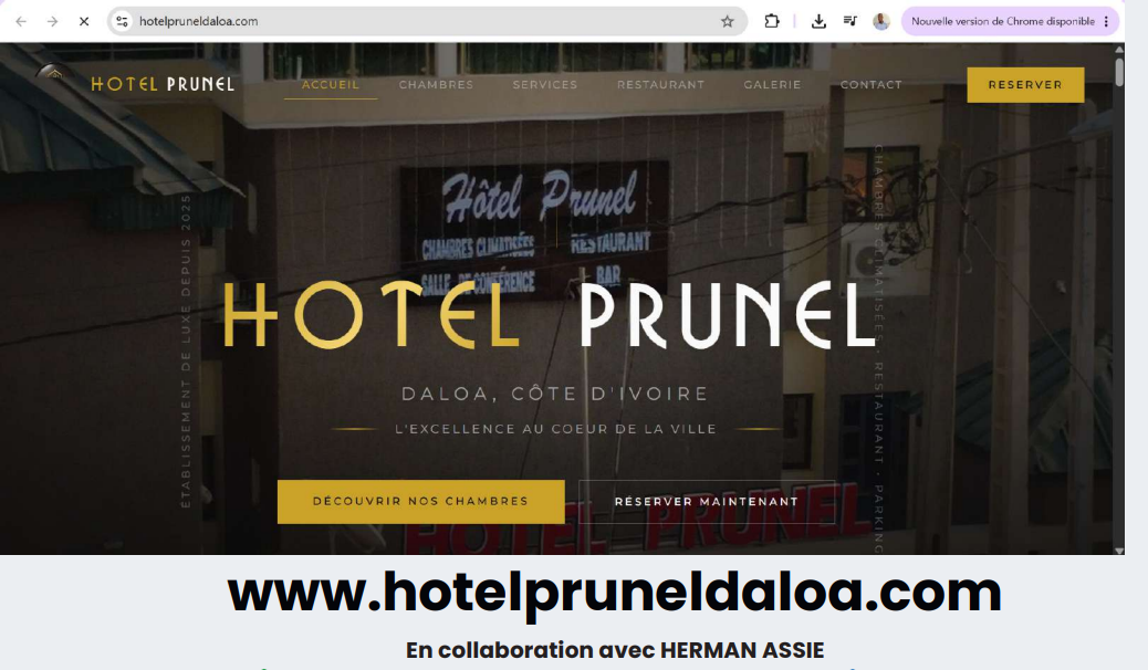 SITE WEB DE HOTEL PRUNEL
