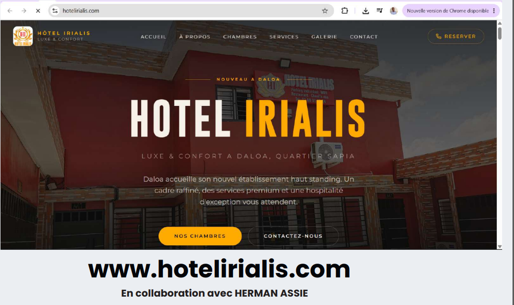 SITE WEB DE HOTEL IRIALIS